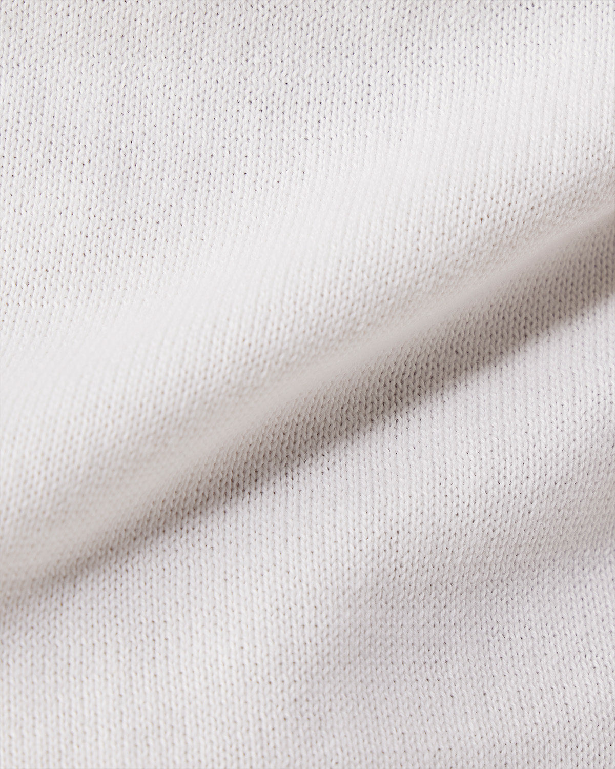 Signature Flat Knit Button Polo T-Shirt - White