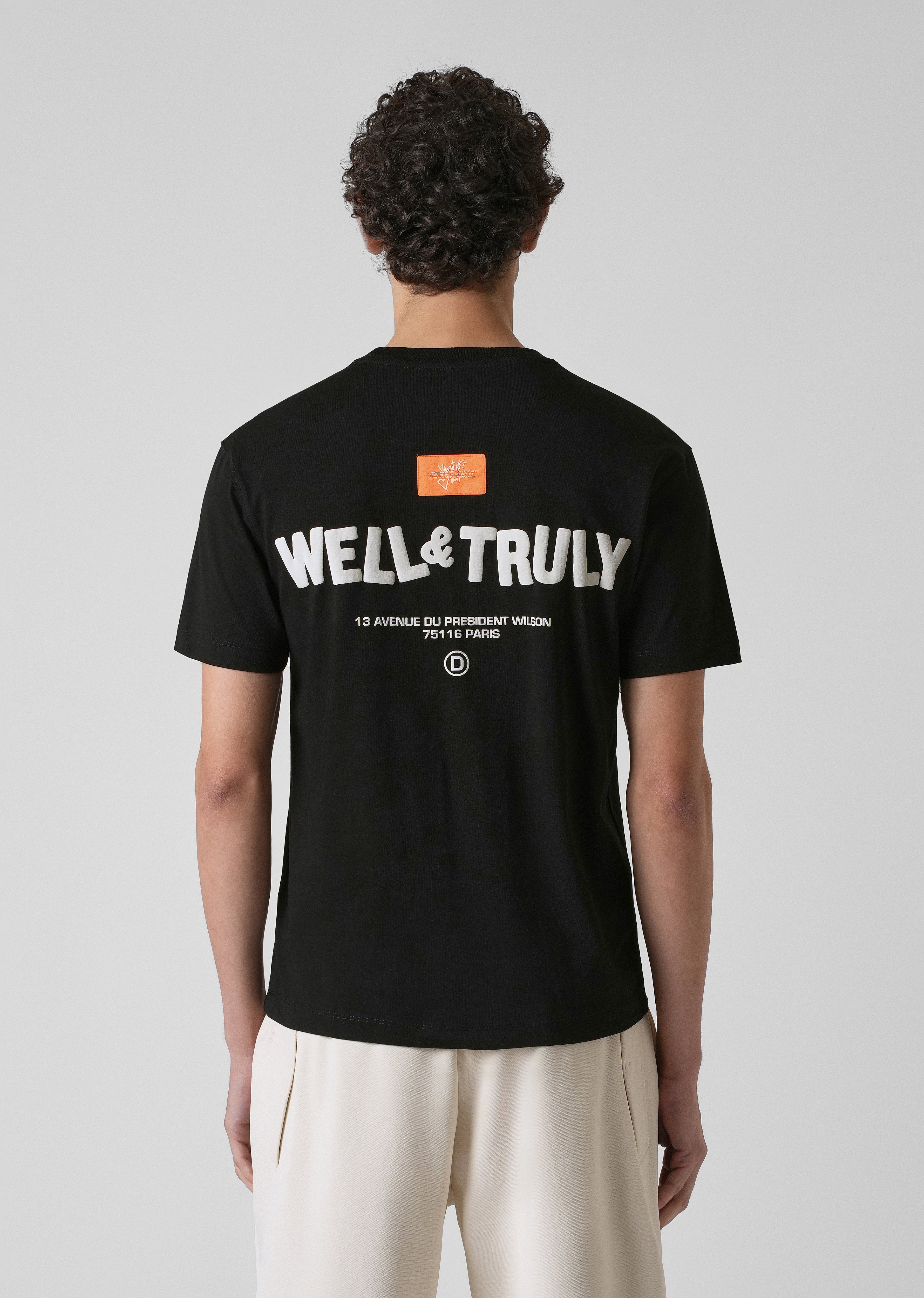 Black Printed Slim Fit T-shirt