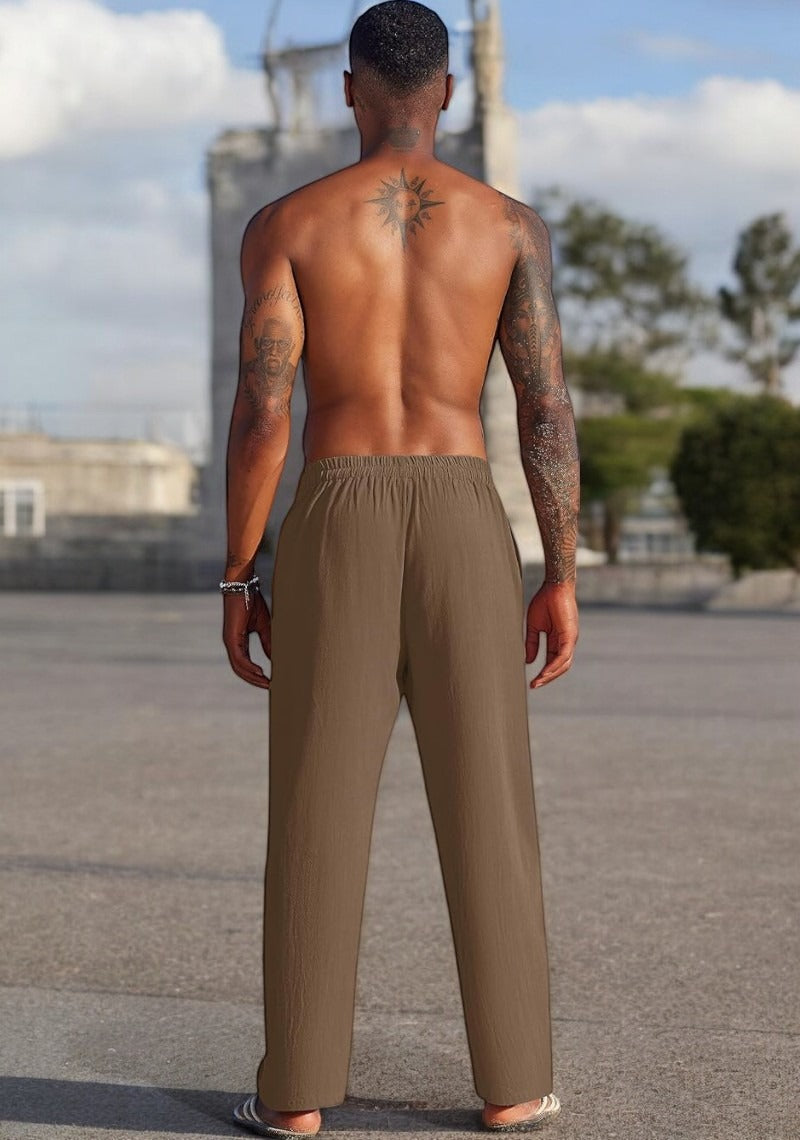 PACK OF 2 Linen Pants | Effortless Neutrals, All-Day Comfort (Beige & Brown)