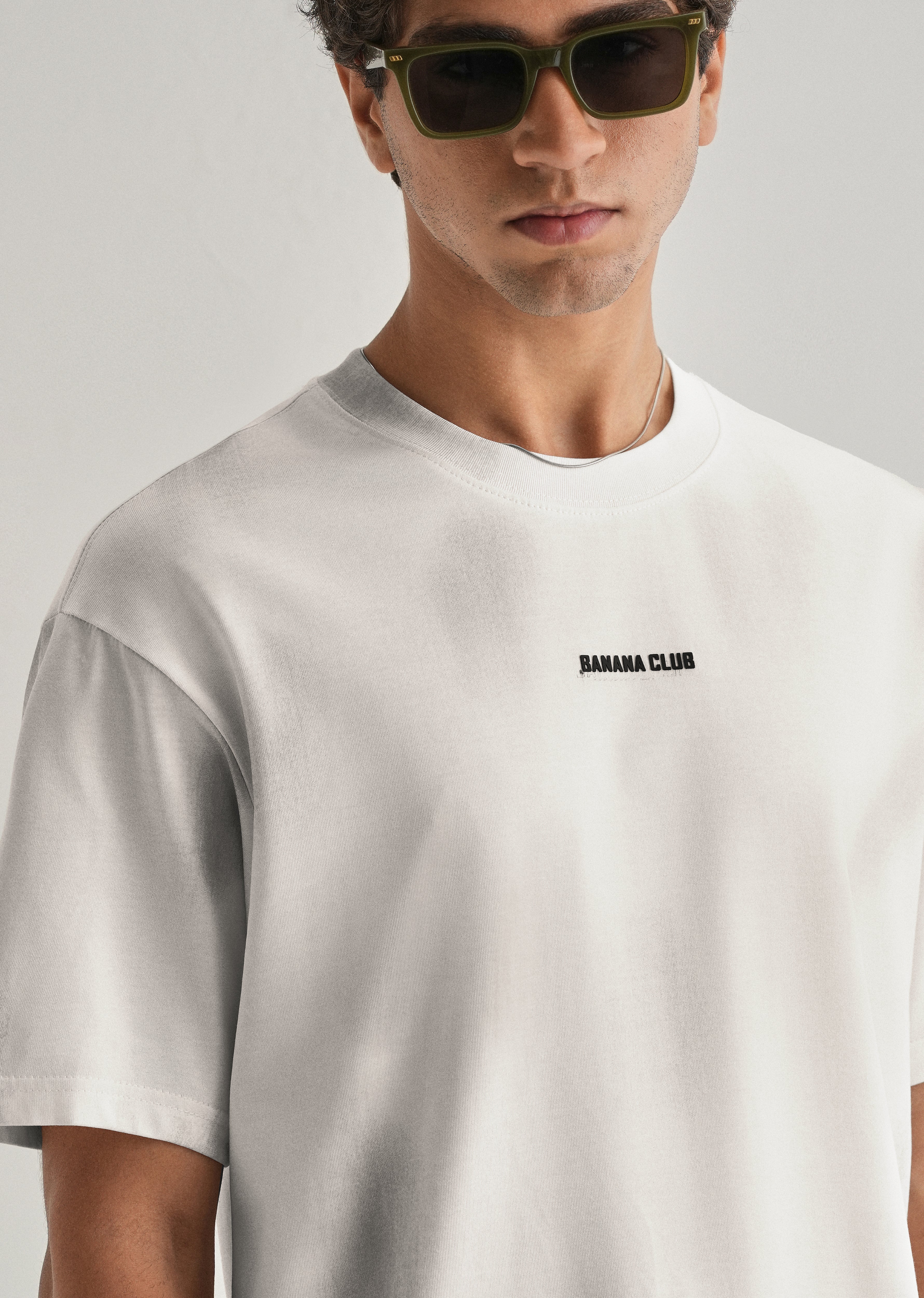 White Brushstroke Oversized T-shirt