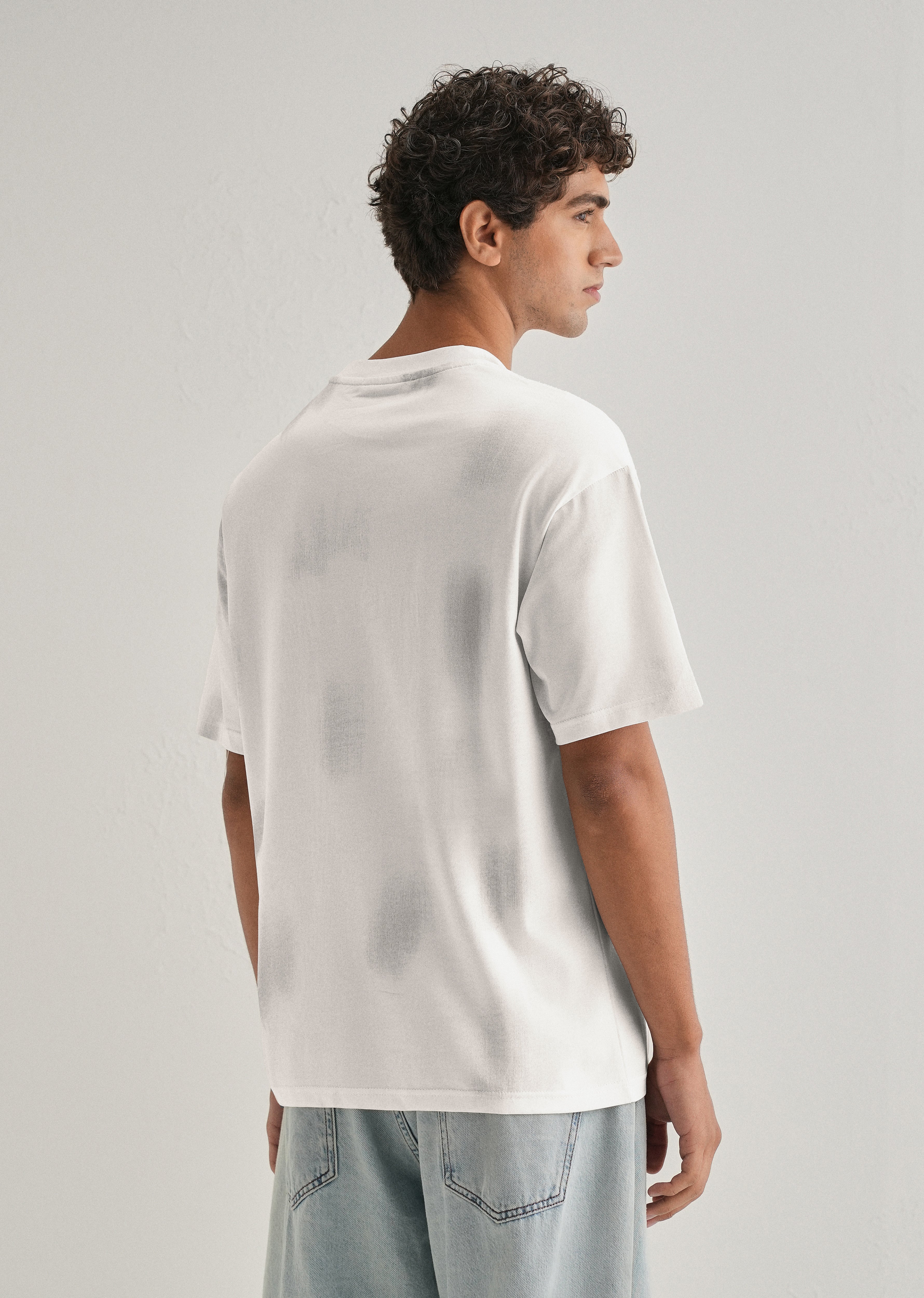 White Brushstroke Oversized T-shirt