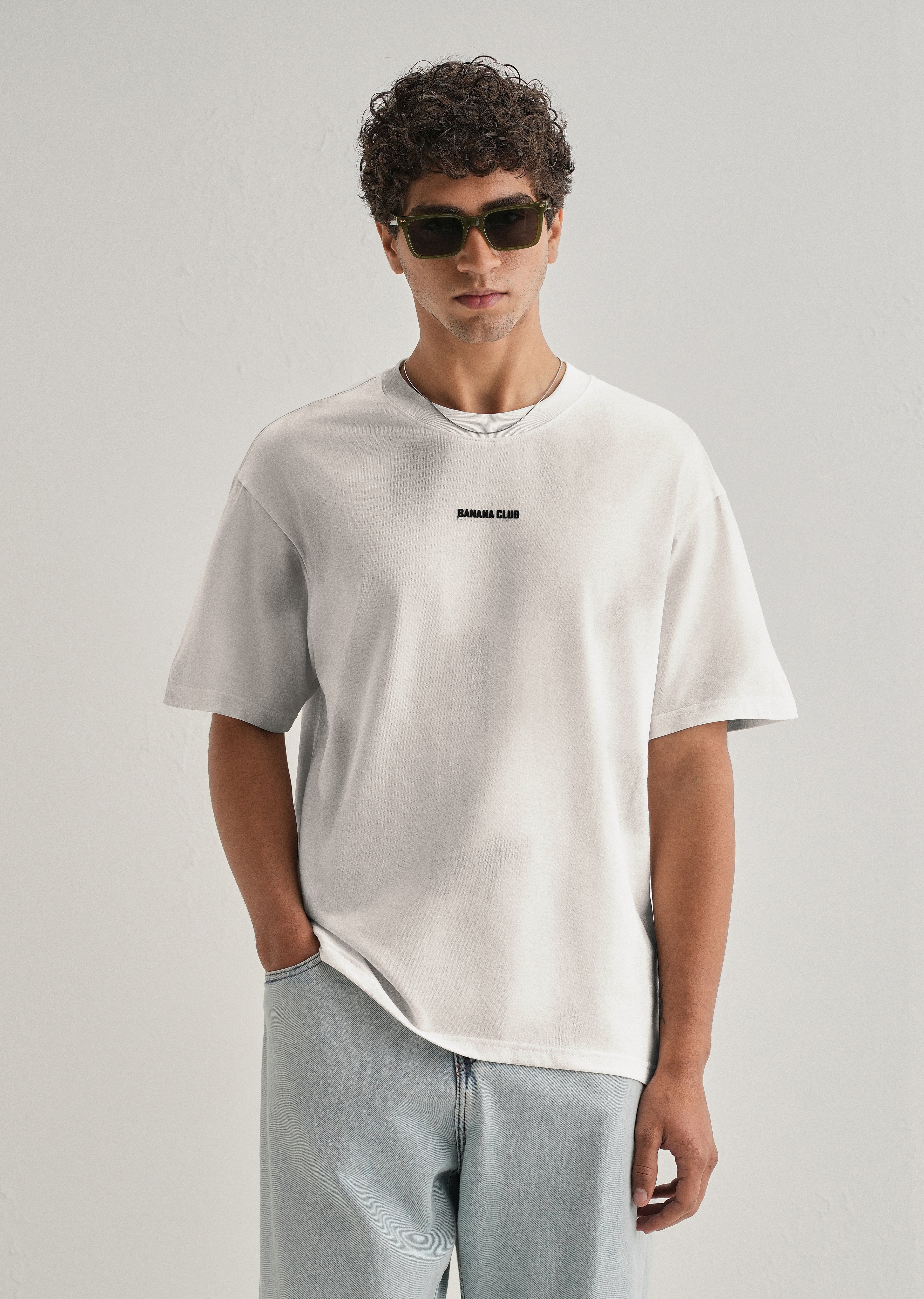 White Brushstroke Oversized T-shirt